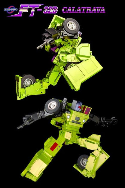 From Fans Toys comes FT-32D Calatrava! This figure converts from a robot to a vehicle form and includes a blaster accessory. Be sure to add it to your collection!