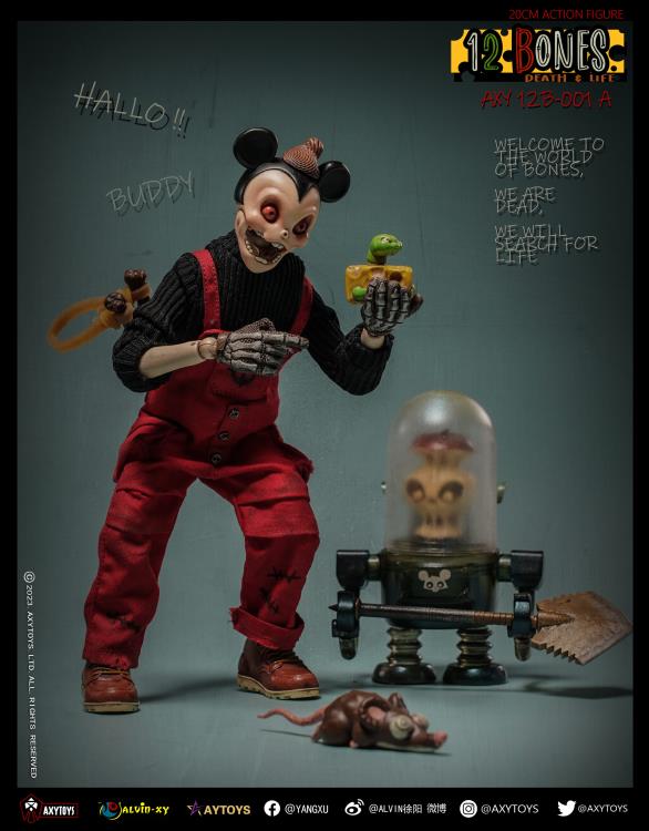 The 12 Bones line from AxyToys features original and unique figure designs that collectors will appreciate! Each figure is approximately 7.87 inches tall and comes with multiple accessories for a wide variety of poses.  12 Bones Cowboy figure sold separately