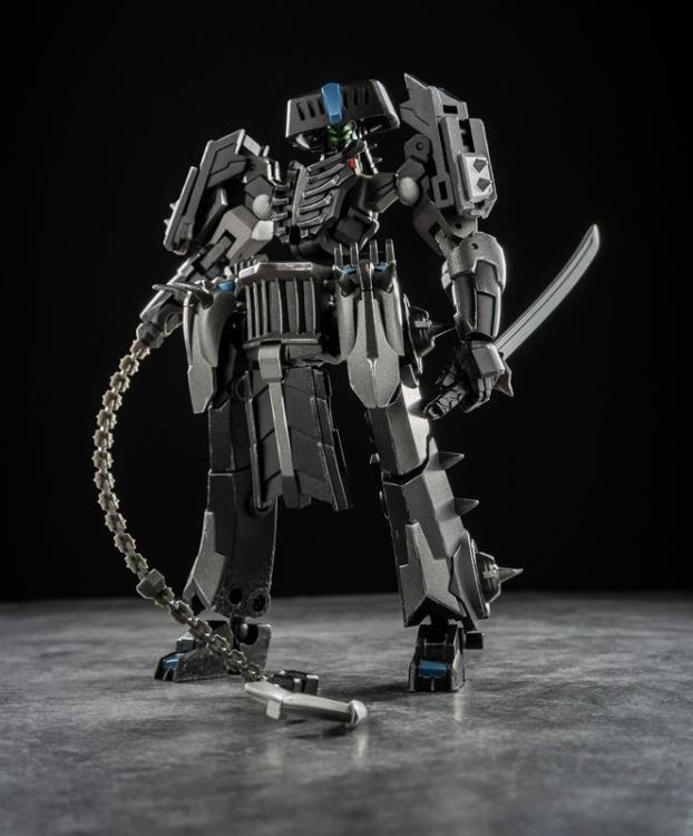 Iron Factory's Kari-Vajra is made of durable plastic, features a high level of articulation and is highly posable. The figure is built to a high standard and meticulously precision engineered to Iron Factory standards. Kari-Vajra can convert between robot form and a vehicle form.