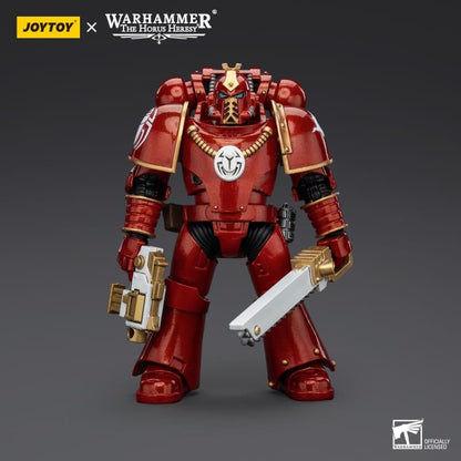 This figure depicts a Thousand Sons Legionary in the classic MK IV armor, showcasing the intricate details and mystical aura of the legion. This highly detailed 1/18 scale Warhammer The Horus Heresy Thousand Sons action figure features 28 points of articulation and comes with additional interchangeable parts.  Perfect for collectors and fans alike, this piece embodies the sorcery and strength of the Thousand Sons.