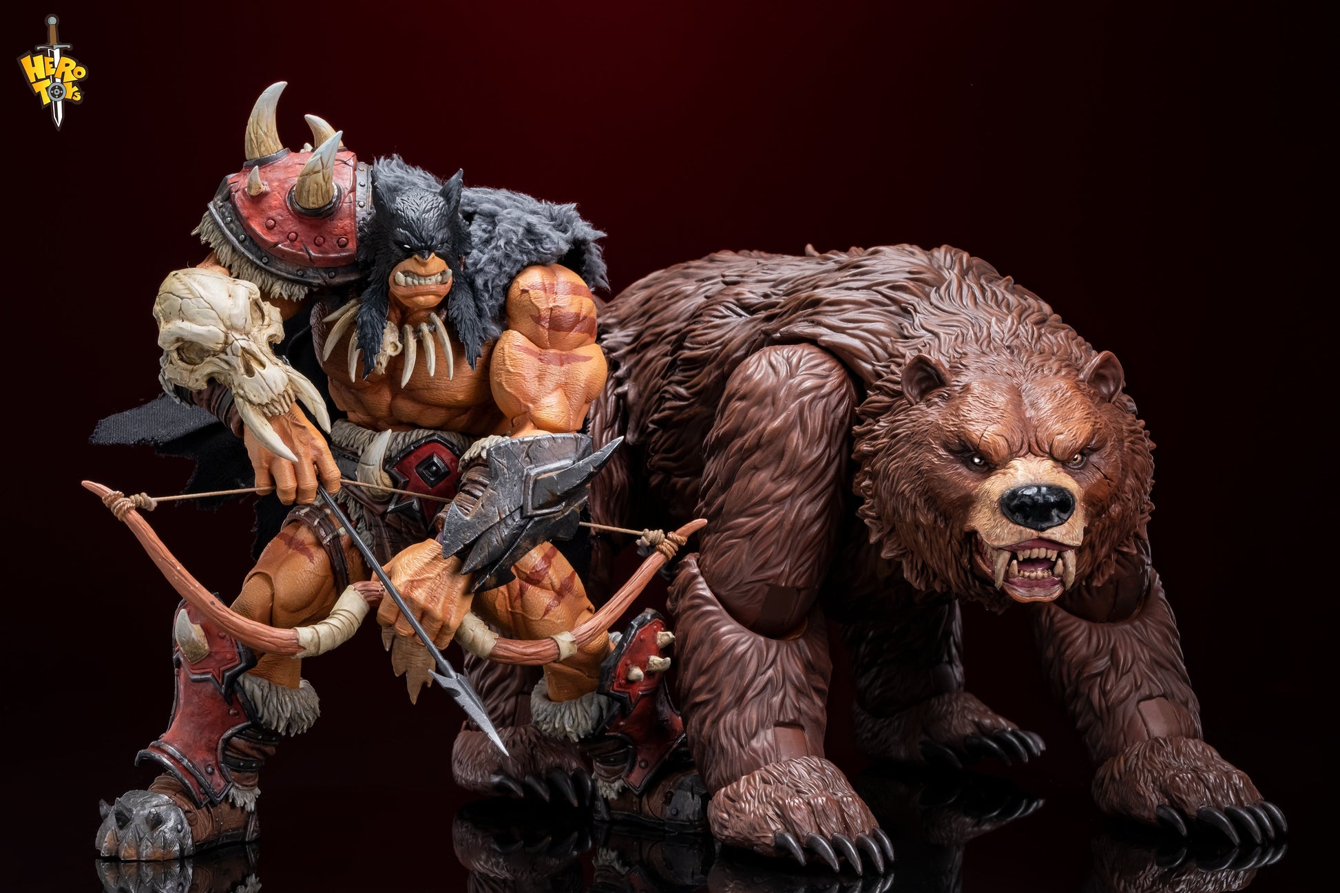Hero Toys 1/10 Tribal Hunter Orc Tracker and War Bear