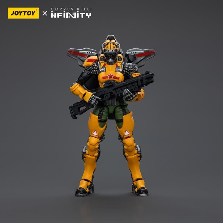 The Joy Toy Yu Jing Black Ops Tiger Soldier (Female) action figure is perfect for collectors and fans of the Infinity universe, as well as those who appreciate high-quality action figures. With its impressive level of detail and articulation, this action figure is a must-have for any serious collector or fan.