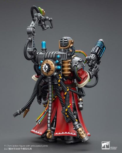 Introducing Joy Toy's Warhammer 40K Adeptus Mechanicus Cybernetica Datasmith! With this exquisitely crafted collectible, which features the recognizable Cybernetica Datasmith, you can fully immerse yourself in the historic battles of the Warhammer 40K universe. This action figure, painstakingly created with attention to detail, captures the intense loyalty and unbreakable spirit of the Ultramarines, making it a must-have for collectors and ardent Warhammer 40K enthusiasts alike.