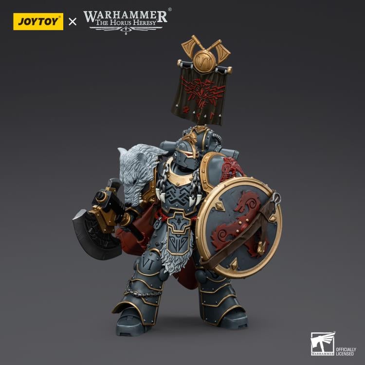 Joy Toy brings the Space Wolves to life with this Warhammer 1/18 scale action figure! Savage and barbaric in their approach to warfare, the Space Wolves excel in close quarters combat. Seeking glory above all else, they nonetheless bring the might of the Emperor down on his enemies with a fury unmatched by the other Space Marine chapters.