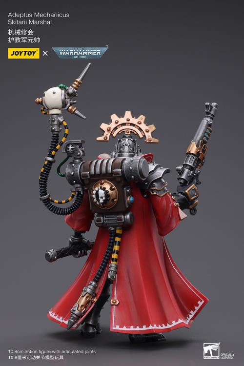 Introducing Joy Toy's Warhammer 40K Adeptus Mechanicus Skitarii Marshal! With this exquisitely crafted collectible, which features the recognizable Skitarii Marshal, you can fully immerse yourself in the historic battles of the Warhammer 40K universe. This action figure, painstakingly created with attention to detail, captures the intense loyalty and unbreakable spirit of the Ultramarines, making it a must-have for collectors and ardent Warhammer 40K enthusiasts alike.