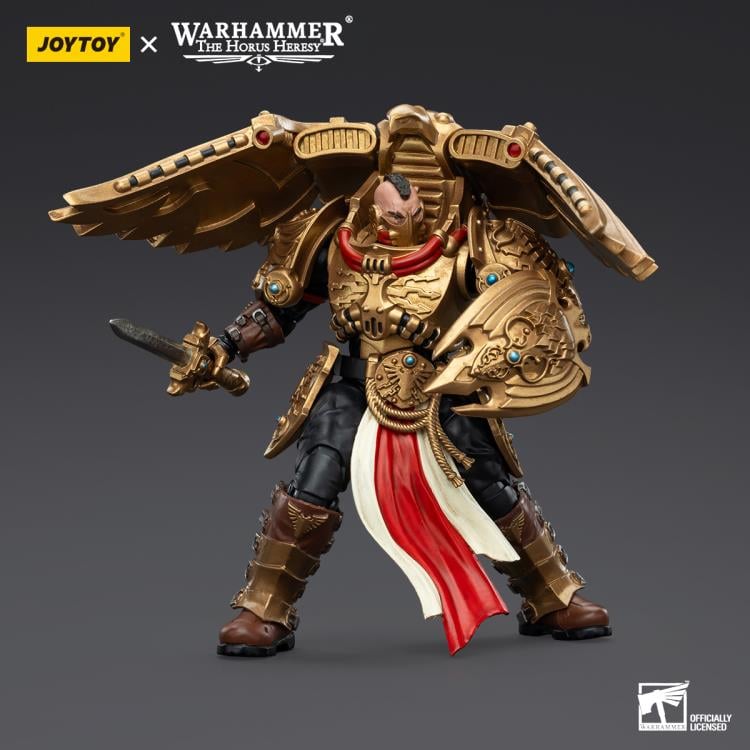 Introducing the JoyToy 1/18 scale articulated action figure, based on the iconic Warhammer: The Horus Heresy universe. The figure boasts intricate paintwork, showcasing the fierce battle-ready aesthetic of the Warhammer universe. Whether displayed in battle-ready stances or as a standalone piece, this JoyToy action figure is an essential addition to any Warhammer collection.