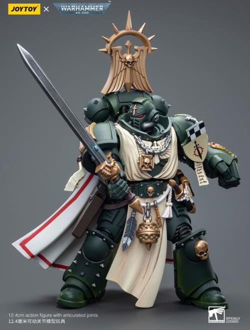 Joy Toy's Warhammer 40K Dark Angels Master with Power Fist is a highly detailed collectible, perfect for fans of the Warhammer 40K universe. This figure captures the essence of the character’s formidable presence, making it a must-have for collectors and enthusiasts alike.