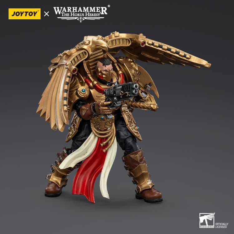 Introducing the JoyToy 1/18 scale articulated action figure, based on the iconic Warhammer: The Horus Heresy universe. The figure boasts intricate paintwork, showcasing the fierce battle-ready aesthetic of the Warhammer universe. Whether displayed in battle-ready stances or as a standalone piece, this JoyToy action figure is an essential addition to any Warhammer collection.