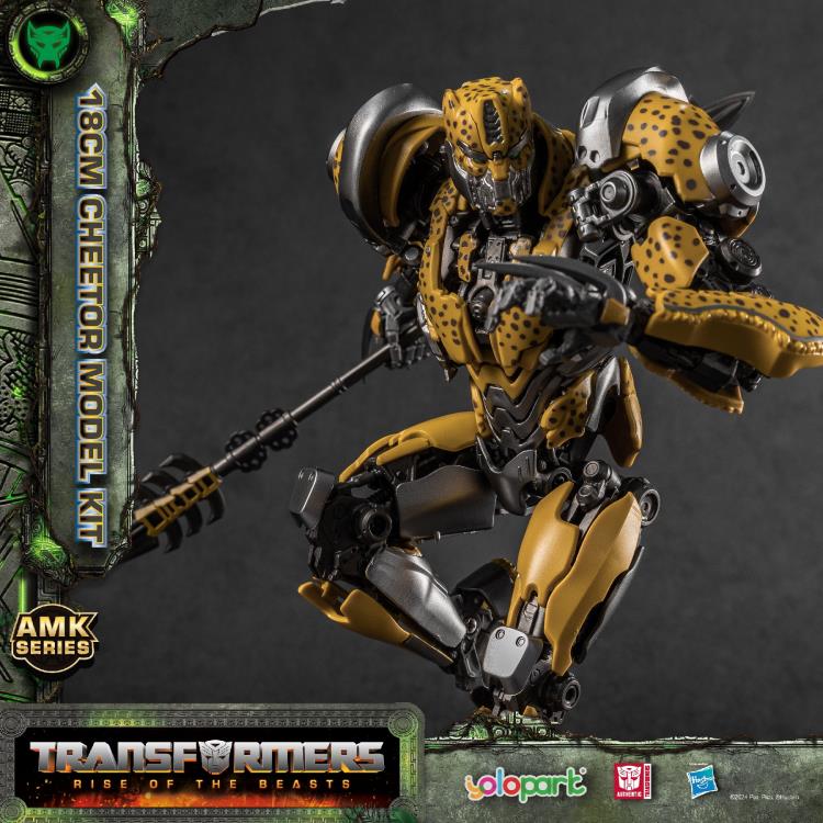 This figure is part of Yolopark’s AMK series line which are easy to assemble action figures. All parts come pre-prainted and pre-assembled, so you just have to connect head, torso, limbs and some extra panels. Once constructed, you end up a highly detailed figure of Cheetor from the upcoming Transformers: Rise of the Beasts movie, standing just over 7 inches tall and packed with premium articulation