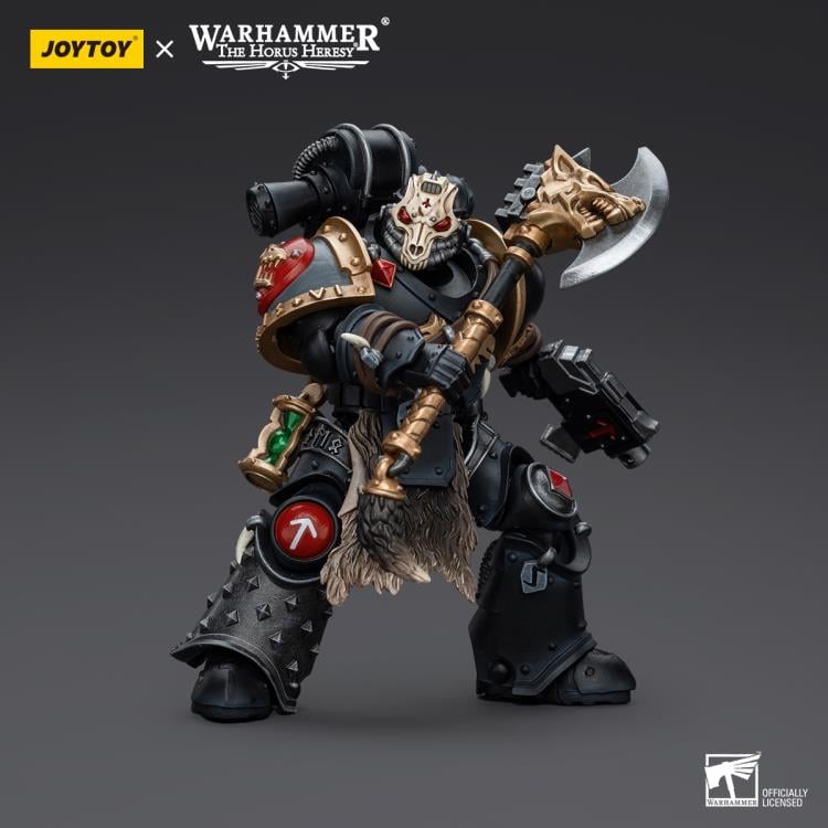 Joy Toy brings the Space Wolves to life with this Warhammer 40K 1/18 scale action figure! Savage and barbaric in their approach to warfare, the Space Wolves excel in close quarters combat. Seeking glory above all else, they nonetheless bring the might of the Emperor down on his enemies with a fury unmatched by the other Space Marine chapters.