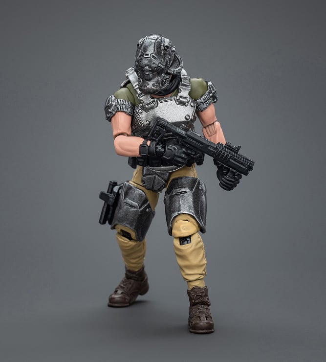 A jack-of-all-trades by nature, this Firepower Master is a walking encyclopedia when it comes to weapons, big and small. Taking on the toughest jobs on the planet, the Kina Mercenaries aren't afraid to get their hands dirty for a paycheck. Designed in 1/18 scale, this figure will be a perfect addition to your collection so order yours today!