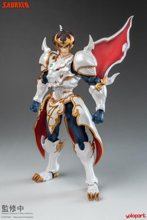 From the classic anime series Legend of Heavenly Sphere Shurato comes a new entry in the popular AMK PRO X series: the titular hero Shurato! Featuring a new streamlined design, this model kit includes multiple accessories and armor pieces along with his trademark Mecha vehicle! Don't miss out and order yours today!