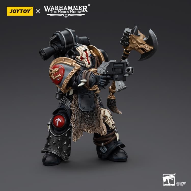 Joy Toy brings the Space Wolves to life with this Warhammer 40K 1/18 scale action figure! Savage and barbaric in their approach to warfare, the Space Wolves excel in close quarters combat. Seeking glory above all else, they nonetheless bring the might of the Emperor down on his enemies with a fury unmatched by the other Space Marine chapters.