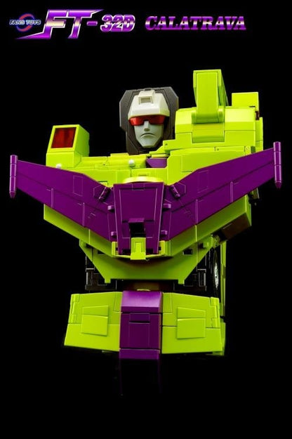 From Fans Toys comes FT-32D Calatrava! This figure converts from a robot to a vehicle form and includes a blaster accessory. Be sure to add it to your collection!