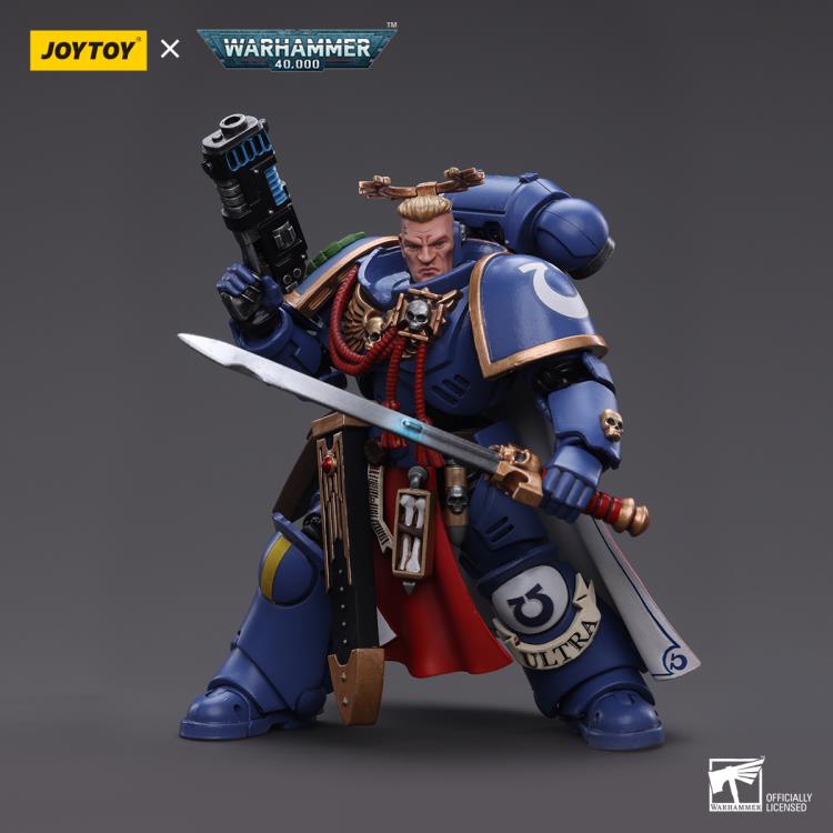 The most elite of the Space Marine Chapters in the Imperium of Man, Joy Toy brings the Ultramarines from Warhammer 40k to life with this new series of 1/18 scale figures. Each figure includes interchangeable hands and weapon accessories and stands between 4" and 6" tall.