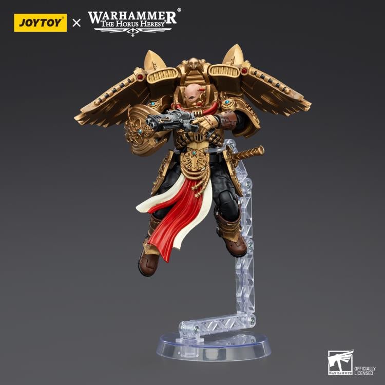 Introducing the JoyToy 1/18 scale articulated action figure, based on the iconic Warhammer: The Horus Heresy universe. The figure boasts intricate paintwork, showcasing the fierce battle-ready aesthetic of the Warhammer universe. Whether displayed in battle-ready stances or as a standalone piece, this JoyToy action figure is an essential addition to any Warhammer collection.