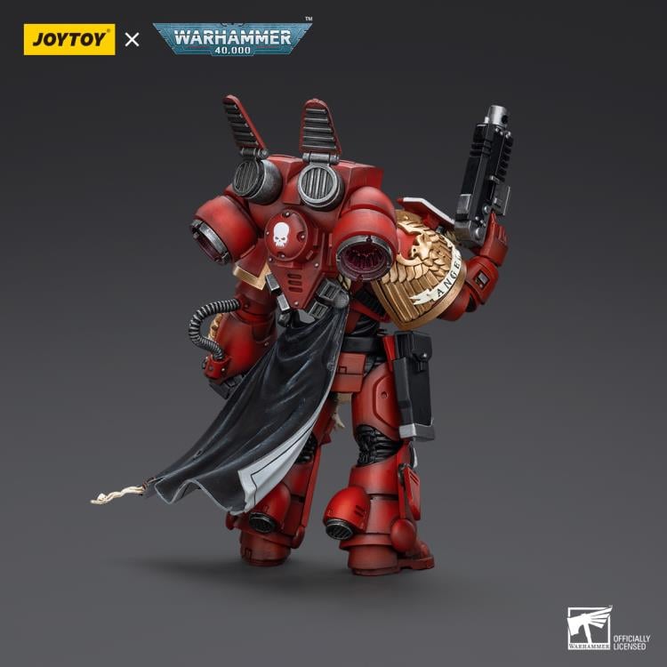 Joy Toy brings the Blood Angels to life with this Warhammer 40K 1/18 scale figure! Descended from the gene seed of the Primarch Sanguinius, the Blood Angels chapter of the Space Marines are among the most celebrated and loved of the chapters. However, those who join choose a cursed life - destined to one day be driven mad by the Red Thirst and an unending waking nightmare.