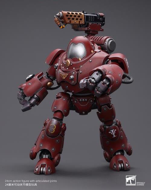 Introducing Joy Toy's Warhammer 40K Adeptus Mechanicus Kastelan Robot with Incendine Combustor! With this exquisitely crafted collectible, which features the recognizable Kastelan Robot with Incendine Combustor, you can fully immerse yourself in the historic battles of the Warhammer 40K universe.