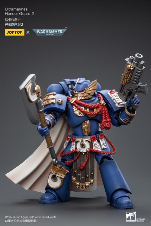 Joy Toy brings the Ultramarines to life with this Warhammer 40K 1/18 scale figure! Highly disciplined and courageous warriors, the Ultramarines have remained true to the teachings of their Primarch Roboute Guilliman for 10,000 standard years. Keeping watch over the Imperium, they personify the very spirit of the Adeptus Astartes.