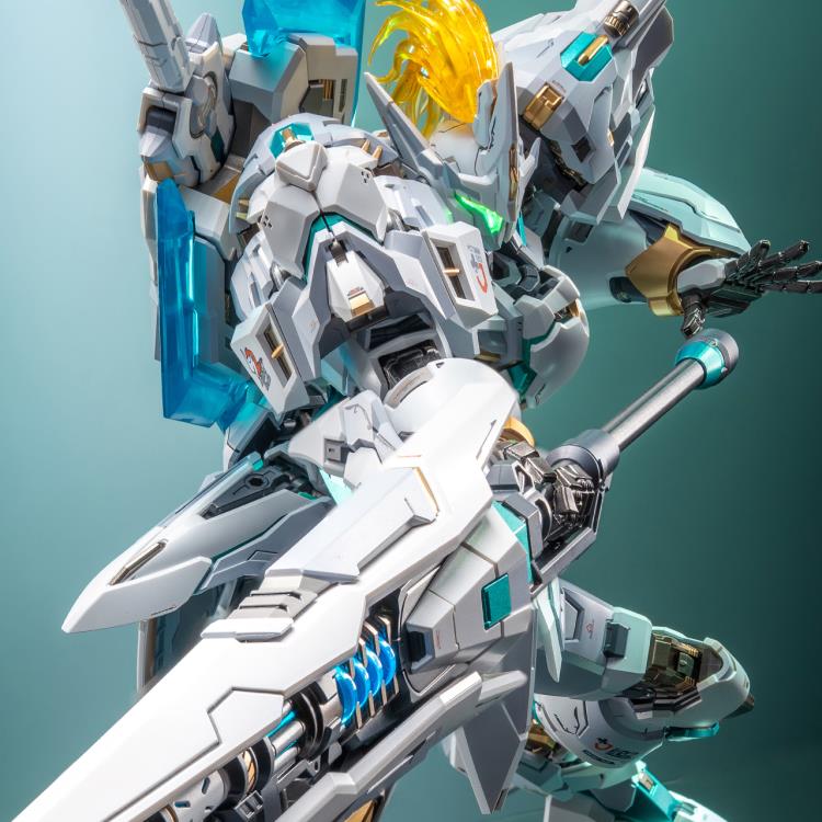 Coming fully equipped with an arsenal of accessories and interchangeable weapons, this unique and original figure stands about 11.41 inches tall and is made of ABS, diecast, and alloy. 