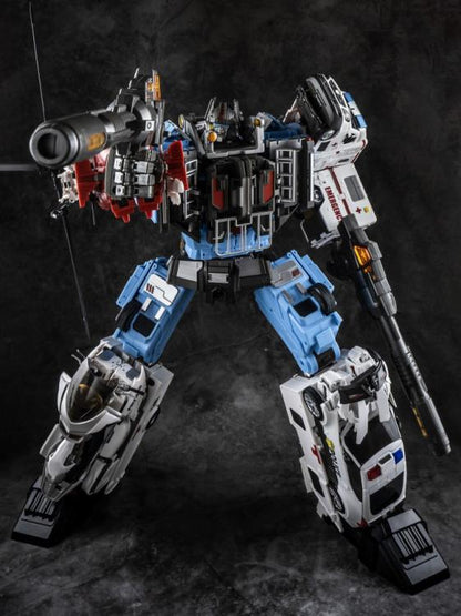 The GT-08E Foo Fighter is part of the Guardian Combiner series by Generation Toy and is able to transform from a fire engine to robot or limb mode, without detaching any parts.