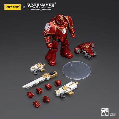 This figure depicts a Thousand Sons Legionary in the classic MK IV armor, showcasing the intricate details and mystical aura of the legion. This highly detailed 1/18 scale Warhammer The Horus Heresy Thousand Sons action figure features 28 points of articulation and comes with additional interchangeable parts.  Perfect for collectors and fans alike, this piece embodies the sorcery and strength of the Thousand Sons.