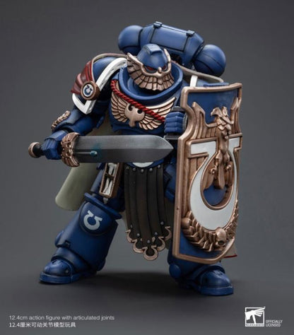 The Victrix Guard, also known as the Victrix Honour Guard, are an elite formation of Ultramarines chosen by the Primarch Roboute Guilliman after his resurrection in ca. 999.M41 to accompany him on the Terran Crusade. Veteran Marines with countless standard centuries of combat experience between them, the Victrix Guard advance fearlessly into battle with their Bolters thundering and their heads held high.