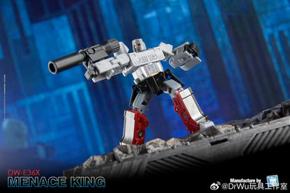 From Dr. Wu comes a new exciting converting figure, DW-E36X Menace King! This figure is fully articulated in robot form. Menace King can also convert from robot mode into weapon mode. Be sure to add this figure to your collection!