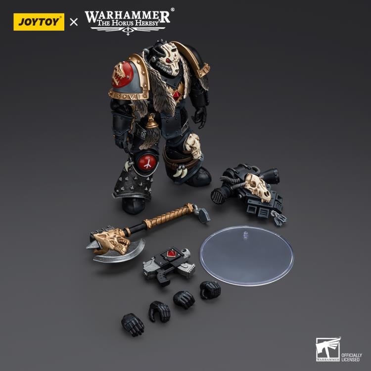 Joy Toy brings the Space Wolves to life with this Warhammer 40K 1/18 scale action figure! Savage and barbaric in their approach to warfare, the Space Wolves excel in close quarters combat. Seeking glory above all else, they nonetheless bring the might of the Emperor down on his enemies with a fury unmatched by the other Space Marine chapters.