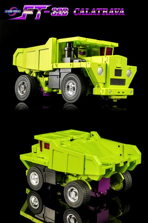 From Fans Toys comes FT-32D Calatrava! This figure converts from a robot to a vehicle form and includes a blaster accessory. Be sure to add it to your collection!