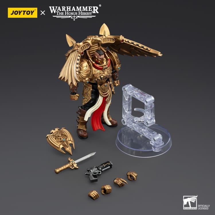 Introducing the JoyToy 1/18 scale articulated action figure, based on the iconic Warhammer: The Horus Heresy universe. The figure boasts intricate paintwork, showcasing the fierce battle-ready aesthetic of the Warhammer universe. Whether displayed in battle-ready stances or as a standalone piece, this JoyToy action figure is an essential addition to any Warhammer collection.