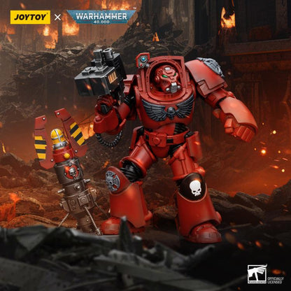 Joy Toy brings the Blood Angels to life with this Warhammer 40K 1/18 scale action figure! Descended from the gene seed of the Primarch Sanguinius, the Blood Angels chapter of the Space Marines are among the most celebrated and loved of the chapters. However, those who join choose a cursed life - destined to one day be driven mad by the Red Thirst and an unending waking nightmare.