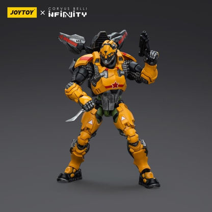 The Joy Toy Yu Jing Black Ops Tiger Soldier (Male) action figure is perfect for collectors and fans of the Infinity universe, as well as those who appreciate high-quality action figures. With its impressive level of detail and articulation, this action figure is a must-have for any serious collector or fan.