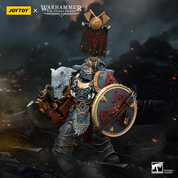 Joy Toy brings the Space Wolves to life with this Warhammer 1/18 scale action figure! Savage and barbaric in their approach to warfare, the Space Wolves excel in close quarters combat. Seeking glory above all else, they nonetheless bring the might of the Emperor down on his enemies with a fury unmatched by the other Space Marine chapters.