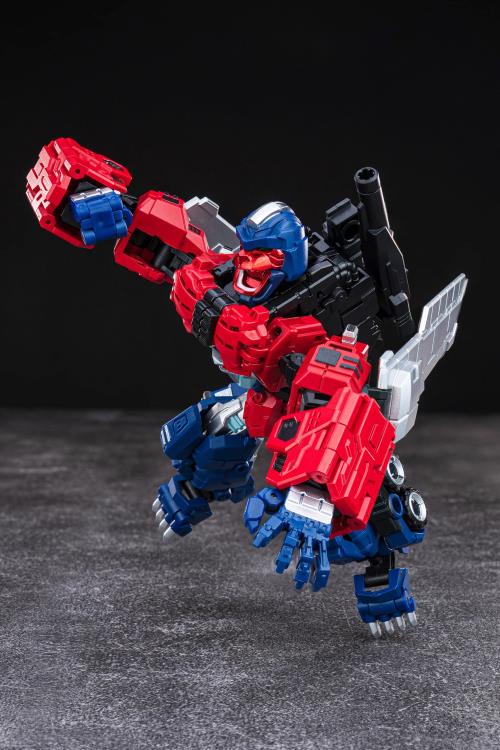 A new addition to Iron Factory's line of figures, introducing Primal Commander Scarlet! Complete with the ability to convert between robot, ape and vehicle, this figure also comes equipped with fitted leg frame accessories, hand parts, and additional accessories. Don't miss out and add this figure to your collection today!