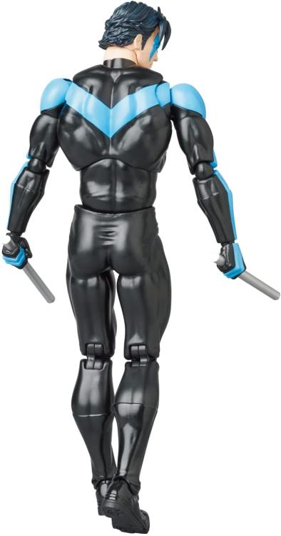 Based on the Batman: Hush story line, the MAFEX Nightwing figure is a fully articulated figure with his iconic black and blue suit. Nightwing features two head sculptsand interchangeable hands for more display options.