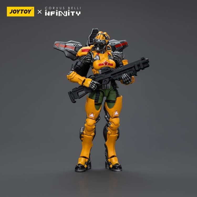 The Joy Toy Yu Jing Black Ops Tiger Soldier (Female) action figure is perfect for collectors and fans of the Infinity universe, as well as those who appreciate high-quality action figures. With its impressive level of detail and articulation, this action figure is a must-have for any serious collector or fan.