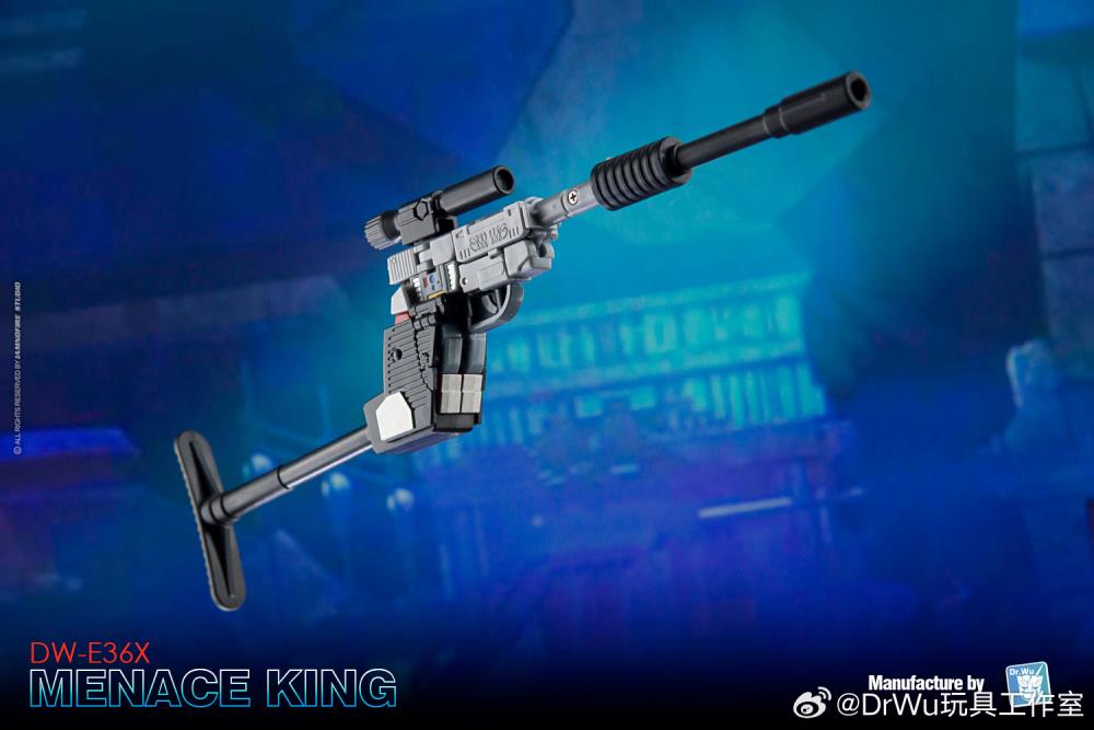 From Dr. Wu comes a new exciting converting figure, DW-E36X Menace King! This figure is fully articulated in robot form. Menace King can also convert from robot mode into weapon mode. Be sure to add this figure to your collection!