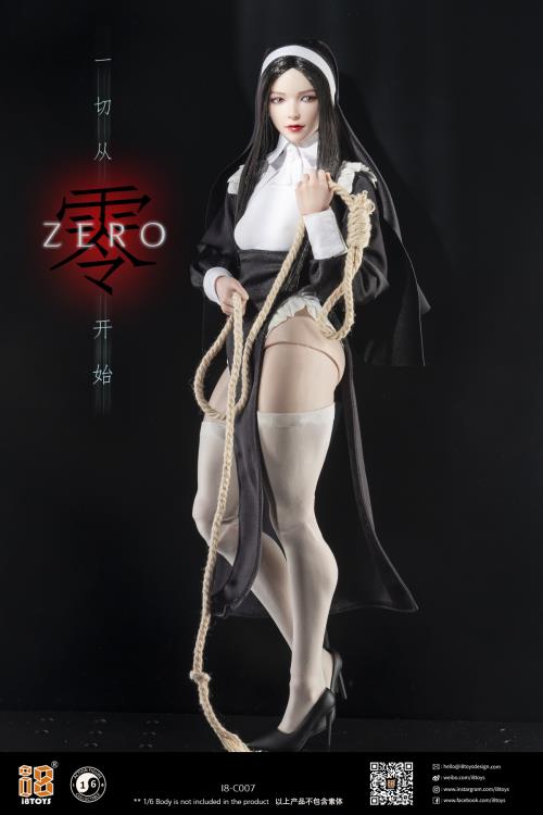 Add a touch of the divine to your 1/6 scale figure displays with highly detailed Zero (The Nun) head sculpt and clothing accessory set from i8 Toys.