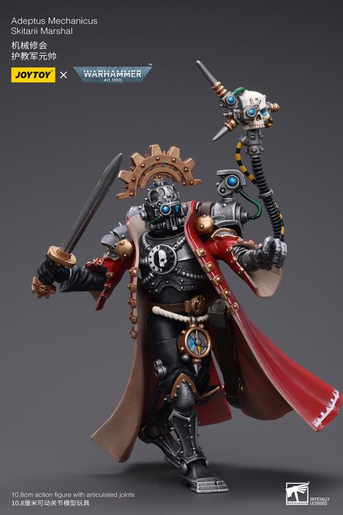 Introducing Joy Toy's Warhammer 40K Adeptus Mechanicus Skitarii Marshal! With this exquisitely crafted collectible, which features the recognizable Skitarii Marshal, you can fully immerse yourself in the historic battles of the Warhammer 40K universe. This action figure, painstakingly created with attention to detail, captures the intense loyalty and unbreakable spirit of the Ultramarines, making it a must-have for collectors and ardent Warhammer 40K enthusiasts alike.