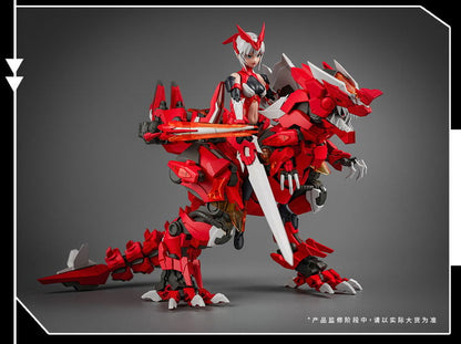 Expand your model kit collection with the Dragon Girl Yu Wanglong & Firefly model kit set by Xiwanshe. This model kit set features a Tyrannosaurus mecha design (Yu Wanglong) along with a dragon girl model design that can be displayed by itself or riding on the Tyrannosaurus mecha model. Don't miss out on adding these models to your collection