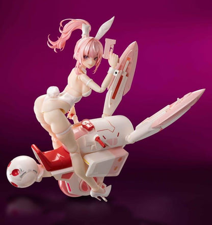 Add to your collection with the Tornado Rabbit 1/12 scale motorcycle from Snail Shell. This bunny shaped motorcyle with a pink and white color scheme is ready to help your figures speed past the competition. Don't miss out on adding this item to your collection!  Bunny Girl Eileen 1/12 scale action figure sold separately.