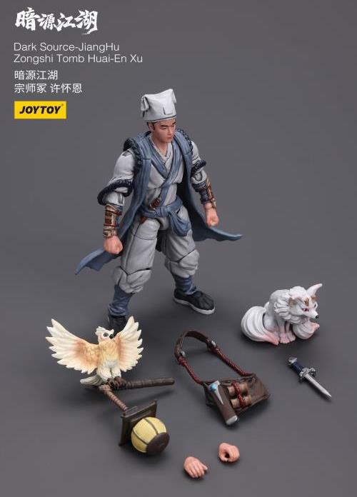 Introducing the remarkable Joy Toy Dark Source JiangHu Zongshi Tomb Huai-En Xu action figure. This meticulously crafted action figure brings the mystical world of JiangHu to life, capturing the essence and prowess of a legendary warrior. Every inch of this action figure showcases the artistry and craftsmanship that JoyToy is renowned for, ensuring an authentic and immersive experience for collectors and enthusiasts alike.