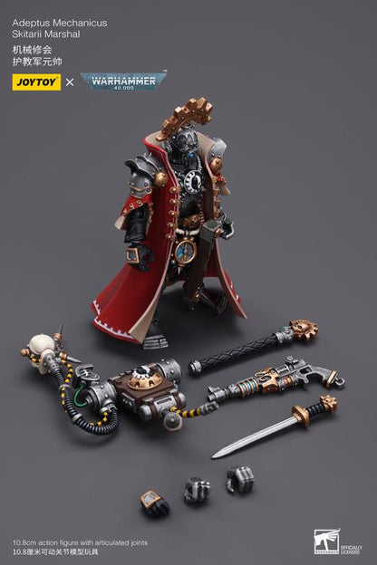 Introducing Joy Toy's Warhammer 40K Adeptus Mechanicus Skitarii Marshal! With this exquisitely crafted collectible, which features the recognizable Skitarii Marshal, you can fully immerse yourself in the historic battles of the Warhammer 40K universe. This action figure, painstakingly created with attention to detail, captures the intense loyalty and unbreakable spirit of the Ultramarines, making it a must-have for collectors and ardent Warhammer 40K enthusiasts alike.