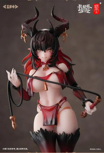 Add to your figure collection with the Lustia Second Phase 1/12 scale action figure by Snail Shell. This figure displays a new version of Lustia with a red and black color scheme, along with dark hair and horns. Lustia is fully articulated for creating a variety of poses, along with including additional parts and accessories to customize the figure. Be sure to add it to your collection!