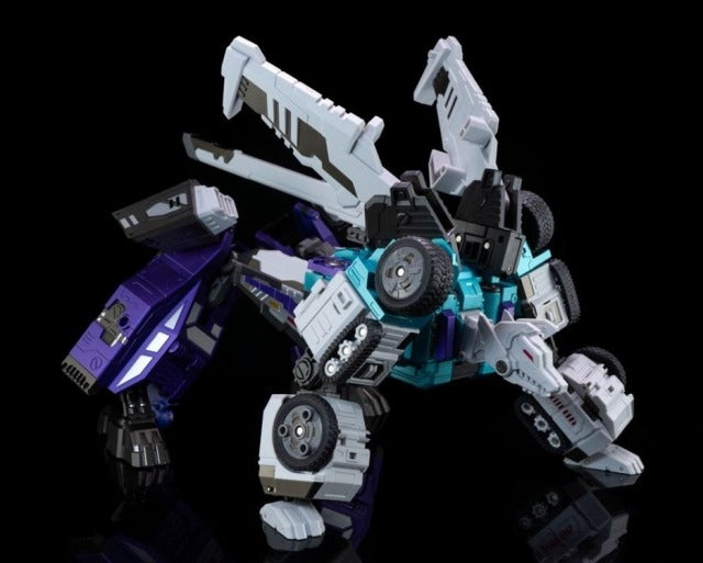 The GDW-03M Fuuma figure stands just over 11 inches tall as a robot and transforms into 6 different modes!

This figure is highly articulated and can be posed with the included guns or sword. With an edition size of 500 pieces worldwide you will want to be sure to add him to your collection!