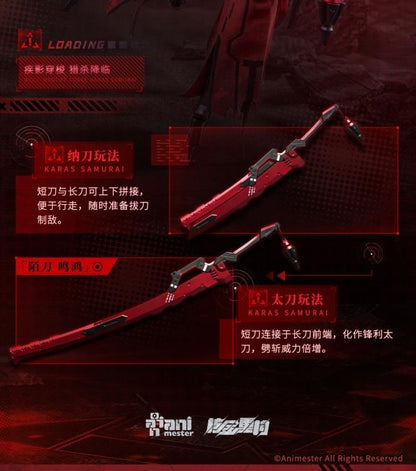 Three years ago in the deep winter, a leader led their team to raid an illegal laboratory and found Karas in her incubator. Her entire left arm had been transformed into a mechanical joint, and her skeleton had been replaced with an alloy prosthesis, turning her into a killing machine. When the leader cut off the restraint around Karas' neck, her broken body came to life. Perhaps touched by the fighting spirit of the creature, the leader of the troops sheathed his knife and brought her with them.