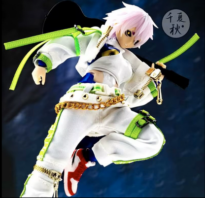 AC Chinatsuaki 1/12 Armored Girl Accessory Rock Band White Outfit + Guitar