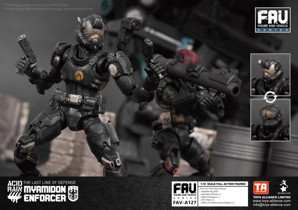 The Myrmidon Enforcer is equipped with the Omangan Empire’s new generation multi-armor, developed for the Abaddon Army. This armor incorporates and optimizes designs from the Synchro Mech pilot combat suits, maintaining protection for vital areas while providing infantry a more comfortable experience for extended combat wear.