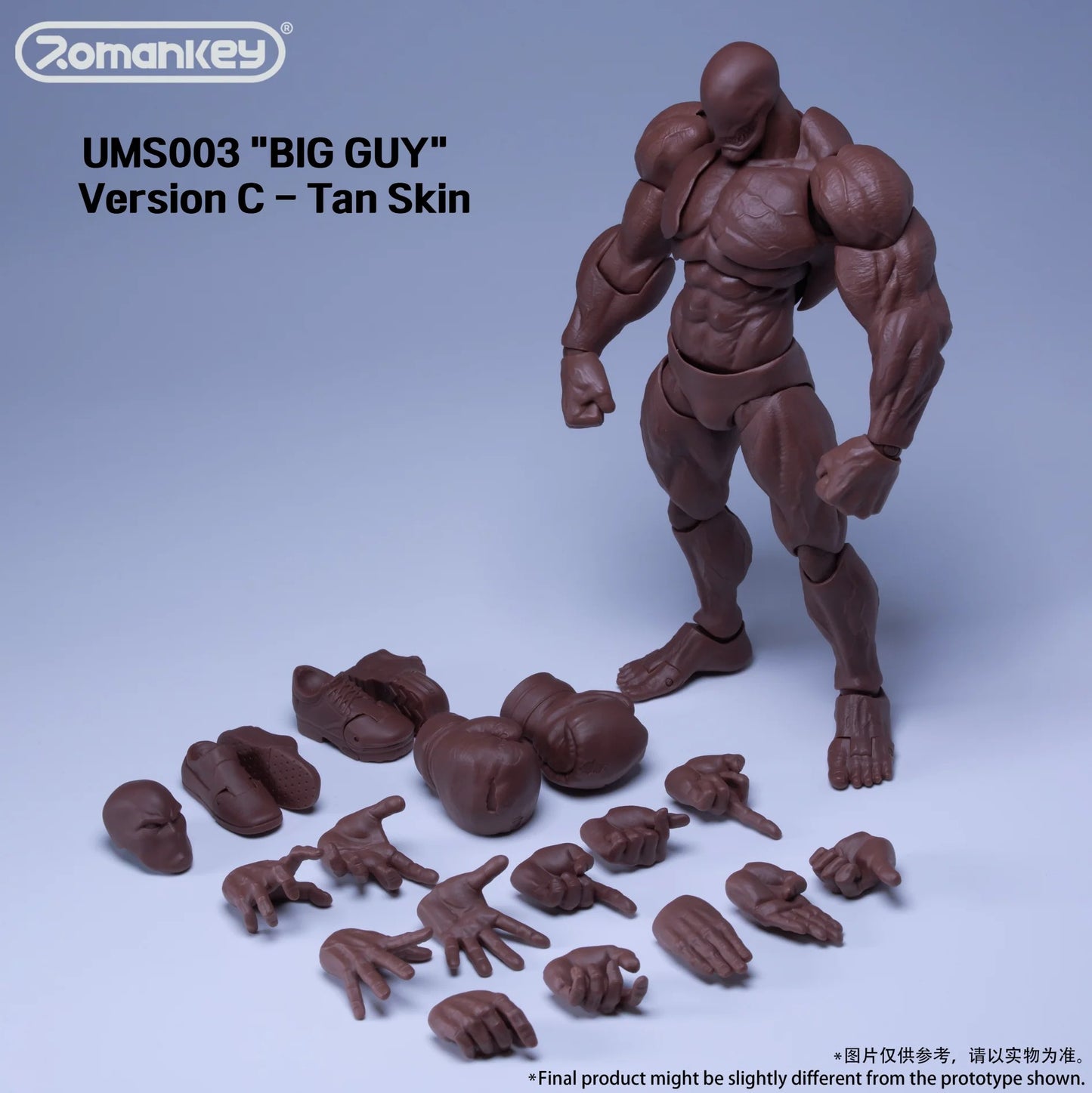(Pre-order) Romankey 1/12 Action Figure Super Flexible "Big Guy" Body [Black]